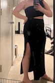 I love how this looks on me and I really love the material. I feel comfortable and confident in the dress. Especially since the dress is a bit stretchy. The length is a bit too tall for me but heels made it a lot better. - Brittany M.