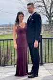 The color is AMAZING and this dress has just the right amount of stretch to keep it comfy !
It does run a bit long so if you're short make sure you pair it with heels or plan for alterations. - Breanne W.