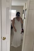 Purchased this and a few others to try for my wedding dressy. This dress is simple and elegant. It runs true to size - Ashley H.