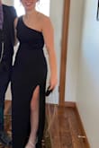 My daughter ordered this for a last minute prom dress, and loved it. Very flattering and she said it was great to dance in! Normally she would wear a medium, but we ordered a large and it fit perfectly, so I would say it runs a bit small. - Laurel C.