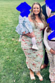 I wore this dress for a wedding on Easter Weekend. It was the perfect mix of sexy & elegant. It was flattering and hugged all the right areas. Very good stretch, I am a true XL. (Normally 12/14) - Shelby C.