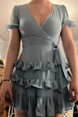 This dress is super cute! Huge hit and I got tons of compliments. The dress is true to size. I got a small but a size medium probably would have fit my body type a little better but that's on me! - Cassie T.