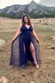 I had to get it altered bc I'm short but it was super comfy and perfect for formal! The fabric had a little bit of stretch. - Ari G.
