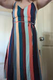 The darts around the bust make this dress impossibly tight. Fits everywhere else. Colors are gorgeous and I really wanted it to work, but even if I sized up, I still don't think there would be enough room for my breasts. - Kate T.