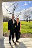 Loved this dress & got so many compliments all night. Was a tad bit big in shoulders and on top, but think if I got a smaller size it would have been too tight. Dressed worked great with some fashion tape! - Ashley E.