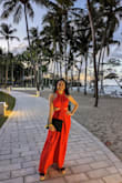 This dress is so beautiful! Fits perfect and it's very comfortable, very nice material as well. I'm short and the length was just perfect for me, I wore it with platforms and switched to flats later on. - Taty T.