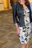 I wore this dress to church for Easter Sunday with a cropped leather blazer and will wear it again without the blazer for an upcoming wedding in Chicago. - Catherine L.