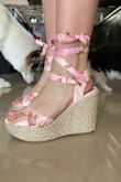 I love these! I ordered a size 9, which is typical for me! They fit great! The heel is high, so be aware of that. But they're beautiful and the pink tone is PERFECT for a beach vacation! - Danielle W.
