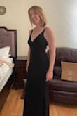 I ordered a half dozen dresses and none could compete with this one. The back is beautiful and it gives some cleavage while still being classy. I got a lot of compliments and felt beautiful in it. Would HIGHLY recommend. - Rachel B.