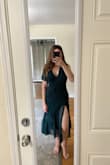 This dress fit very nicely and I absolutely love the color! The only issue I have is that the zipper gets stuck. About half way up (even though plenty of room) the zipper gets stuck and I have to mess with it. I think it's the tracking, but it still works and I like how the dress looks and feels. Was perfect for a wedding - Molli B.