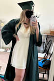 I am excited to wear this for graduation! It is such a nice material! I tried it on with my cap and gown and it is spectacular! - Rachel E.