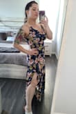 I'm pretty short so I had a feeling it would fit like a maxi dress. Not sure how I feel about it. I'm between a small and a medium currently and this fit a little loose. I may need to size down, hopefully, a small will be shorter as well. - Ally P.