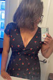 It's low cut so you may need to safety pin it together. Waist was a little loose but I found it comfortable & still a good fit! - Margaret J.