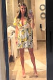 I had to use some fashion tape to make sure the girls didn't show but it's flowy, flattering, classy but sexy and my husband loved it! 42 and feeling fabulous - Melissa Q.