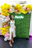 This dress was a hit! It was perfect for my bridal shower. Ran bigger than I anticipated' I originally had a small but exchanged for XS and it fit perfectly. The button detailing was perfect too! - Alexis T.
