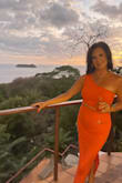 Loved the vibrant color of this dress and held me in where I needed it to.
I like that it be high up on the waist if I'm not wanting to show my entire belly. I wore it to Costa Rica and it matched the sunset! - Joy W.