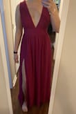 Definitely didn't do anything to flatter my figure, but the color was beautiful. I am 6 foot and I would have to wear 2-3 inch heels with this - Dorothy-Faye S.