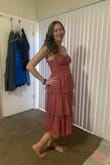 LOVE this dress. It's so fun and feminine. Love the color. I wore this without a bra and it worked great. Got lots of compliments at the event I went to. I took one star off because one of the straps was sewed on weird and the boob cup was folding over so I had to sew it on better myself. I'm excited to wear this dress again! - Cassandra G.
