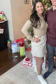 Skirt around my waist was a little loose and at times rode up. Would still wear it again with tights - Erica F.
