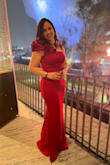 Over all my expectations! This dress is just perfect! I was worried because a gain weight but the material of the dress shapes perfectly your body and I don't know how but it shows off the curves. I worn a bodysuit to feel more confident. A lot of compliments received! - Nathalie G.