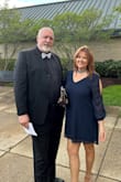 I first ordered this in a size large and it was just too big in the shoulders. I had been worried it would be too tight in the chest. Well I exchanged for a medium and it was perfect!! Such a fun, elegant dress. Paired with nude heels for a wedding, I felt like it struck just the right tone for this Spring semi formal wedding. I received many compliments! - Moira B.