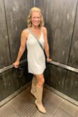 I wore this to a country concert and received so many compliments. I felt beautiful and sassy in it. Note: The dress is sequins, so if you are going to be moving a lot, the inside of your arms may be rubbed raw. LOL! That's the price of beauty, y'all. - Christy G.