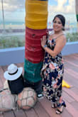 I attended a beach wedding in San Andres Colombia and this was the dress I chose ! I absolutely loved the material and the fit but most importantly I felt confident in it. I loved that it was lose in my tummy which is my problem area lol & and when I chose sizing , I went by the chart on the site and their recommendation and thank god I did & normally I would have bought a small & but plaid it safe and went for a medium .. small would have not fit & - Veronica F.