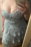 I saw a curvier TikTok user review this dress and immediately bought it for an upcoming trip. With some effort I was able to get it on and zip it up, but it fit really tight on the tatas to the point they spill over. The straps are so delicate, like dental floss. I worry I'll break them if out dancing, etc. (this has happened to me before, so, I'm extra cautious). I also agree with what everyone has been saying about the zipper--really chap and difficult to zip up past the waist section cause it's the thickest fabric area. I really worried I was going to break it when zipping up. I'm sad because it's a very pretty dress--the lower section fits ok, pleats are very flattering. I'll be returning it though. Better for the slender and small-chested, which sadly is often the case w/Lulu's. I'd like more size inclusivity across your site, along with more body diversity with your models. For context, I have fit in some other XL sizes I have purchased here, but it's always hit or miss. - Ianna A.
