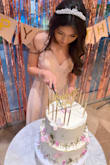 My daughter wore it for her 15th birthday. She looked perfect wrapped in that beautiful dress made of fine and soft fabrics, the buttoned part on the back is very romantic.
She was delighted with the flow of the dress and the color were perfect. - Brenda R.