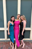 loved this dress! slit did ride up a bit throughout the night but overall very very comfortable, cute, and fit very well - Soraia N.
