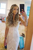 This was my wedding dress it was absolutely perfect felt beautiful in this dress & it fits true to size I have a hard time finding things small enough for me but this dress fit perfectly, I only had to get it tailored to make it shorter but I'm only 4'10 and I didn't wear heels so if you're wearing heels and you're around my height you might not have to get it tailored the sizes with this dress were pretty spot on. So glad I chose this for my wedding dress! Thank You Lulus - Kayla M.