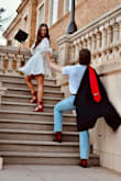I wore these for my boyfriend's graduation photos and they were absolutely perfect for it! The red really popped in all of the photos. I like that you are able to tie it in different ways and the ties stayed secure even when walking all around campus. I got a tiny blister on my toe, but not as bad as some heels have given me before. - Kalin K.