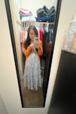 The dress fits perfectly! Because I am short, the dress is not midi lenght, it's maxi dress lol! But I love it! The bust fits really good, I dont need to use bra because the tissue is thick - Julia K.