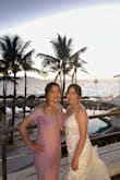 I wore it to my daughter's wedding. I double-taped the sleeves to stay in place. - Gabriela M.
