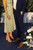 I bought this dress for a formal wedding in Mexico in sage green, and I was a little hesitant, mainly because I didn't have much of a tan. I ordered a small, and with a bit of strap adjustment, it fit perfectly. I have a small bust, so I used silicone cups which I ended up taking out by the end of the night. I would recommend fabric tape, which will help keep everything intact more. The detail and pleats on the dress elevated the formality, and I had fun dancing all night in it! I got so many compliments! - Abigail L.