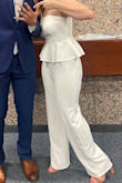 I love it! Wore it for my wedding in court, only tip I would give is wear seamless (no show) nude underwear. Even go as far as a thong instead of the cheekster/bikini. The fabric is see through on the butt area (not the top), but with the right underwear it's perfect. - Ericka L.