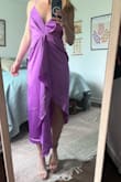 I loved the color and style of this dress, but unfortunately, I didn't have the chest to pull it off. If there were a smaller size, I would have gotten it, but the fabric bunched so much it that from the side it looked like I had cone boobs. Again, if you have a bigger chest, I bet you would be able to rock this dress! - Abigail L.