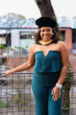 Perfect for tall girls. The quality and stretch of the fabric create a flattering silhouette. I have a smaller bust and the top stayed up, but definitely isnt professional lol. - Ennisia H.