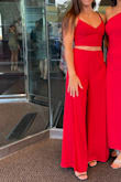 Love everything about this set, the drawstring back allows to adjust the top, & I got the pants hemmed to wear with heels *chefs kiss* fit perfectly. - Rachel W.