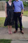 Fit perfectly...lots of compliments! fun to wear while dancing at a wedding. The slit started at just the right spot, so it wasn't too much. - Cecily E.