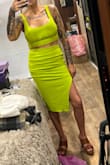 I'm wearing it a bit different, but I love it this way&just scrunched up the skirt for a lil more forgiveness - Tori G.