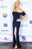 This dress was great for my body shape and small chest. It hugged the right places and I felt like a Queen. The slit is high and sexy but not so high it shows things you don't want to. LOVE this dress and the navy blue was gorgeous. - Christina M.