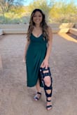 This dress was a great fit! The waist sat right at my natural waist and was really flattering. It was also roomy enough in the bust which can be difficult in these types of dresses. - Morgan P.