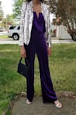 Loved the feel of the velvety material and the deep purple color. I wore it to a grad school formal and got tons of compliments! Could easily be dressed up or down depending on the occasion - Destiny C.