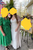 I felt so beautiful in this dress for my bridal shower. Being a curvy girl not all dresses fit well in the hip area but this was so flattering as comfortable. I wore a 2" heel and the length was perfect. - Meghan W.