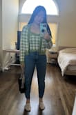 Absolutely love this piece. The material is comfy and stretchy, not too thick. Such a cute color got so many compliments. Perfect to pair with jeans. - Christine L.