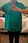 This thing is massive and SOOOO LONG. Will be sending back. If you're on the smaller human size this is more a dress than a shirt! - Lauren C.