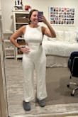 Love this jumpsuit- ended up getting it in a size Medium (I am a size Small in everything else Lulus) - Lauren B.