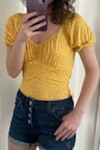 This was super cute, I loved how bright and "summer-y" it was. I did need to wear a bra with it, but that was fine. - Kara S.
