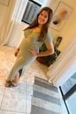 The material on this is super soft and stretchy. Fits great on the belly and looks like I will be able to use after pregnancy as well. I did have to get an XL since I know that Lulus runs in the smaller side. So I would recommend to size up. - Yolanda M.